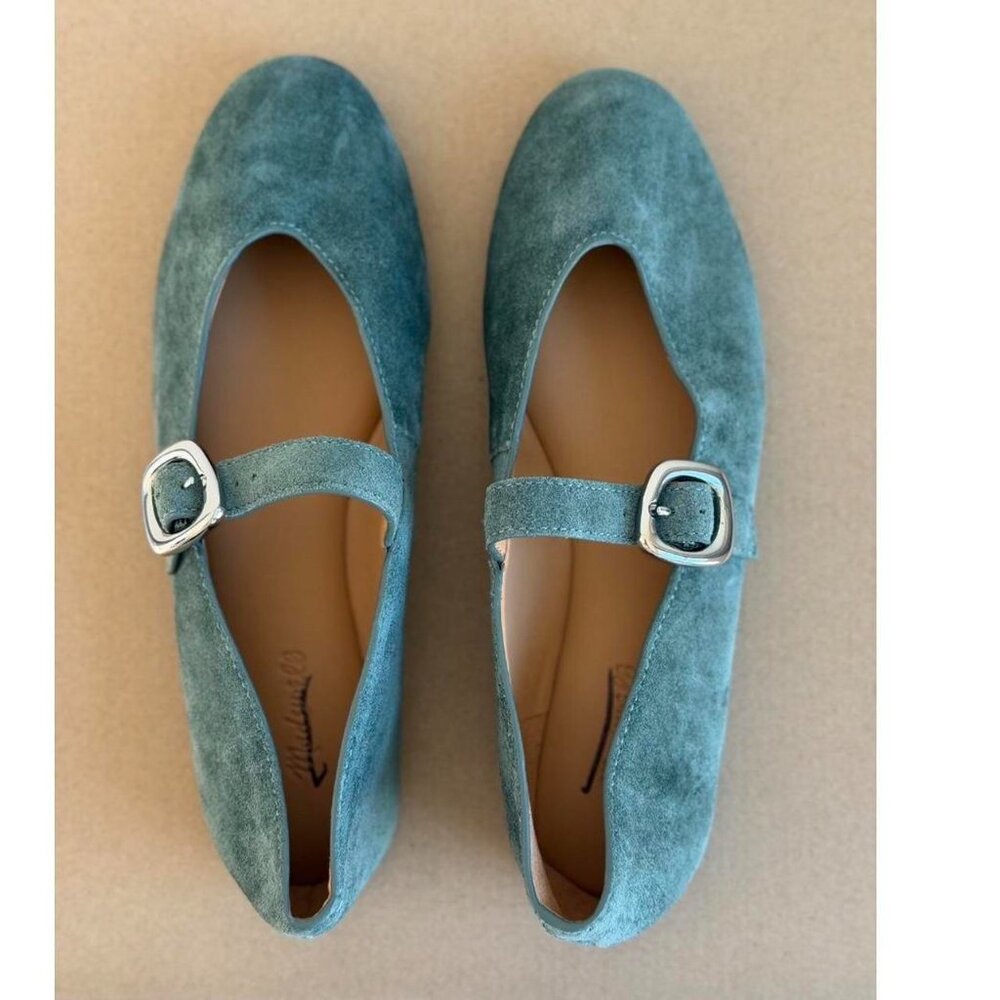 Madewell The Remy Mary Jane Flat in Architect Green, Size 7.5 - Picture 4 of 9